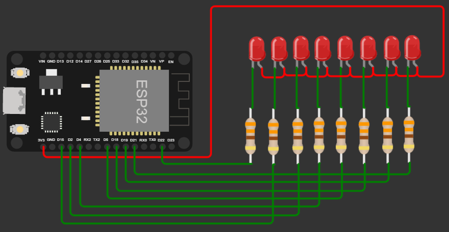 Circuit LED pattern D