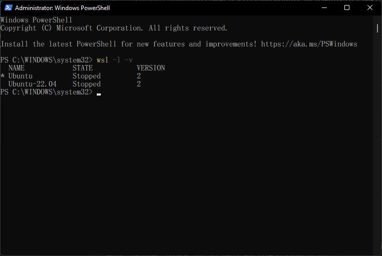 wsl basic command1